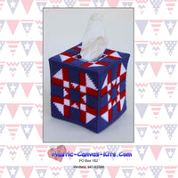 Patriotic  Quilt Tissue Topper