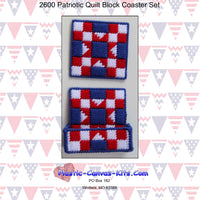 Patriotic Quilt Block Coaster Set