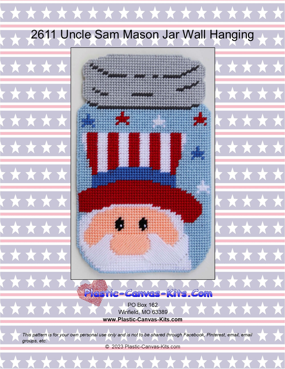 Patriotic Uncle Sam Mason Jar Wall Hanging