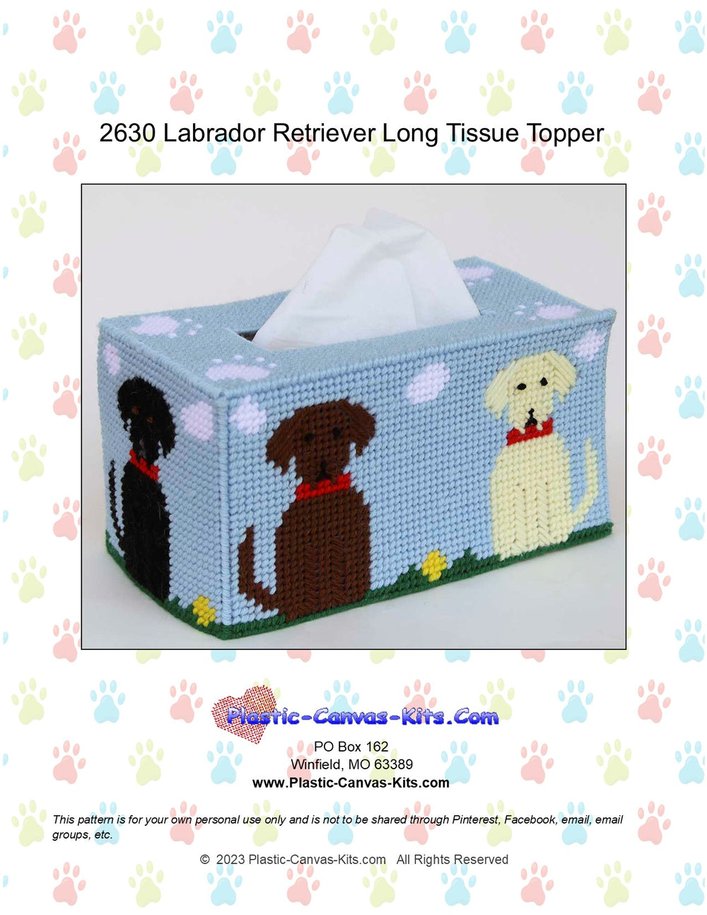 Labrador Retriever Long Tissue Topper