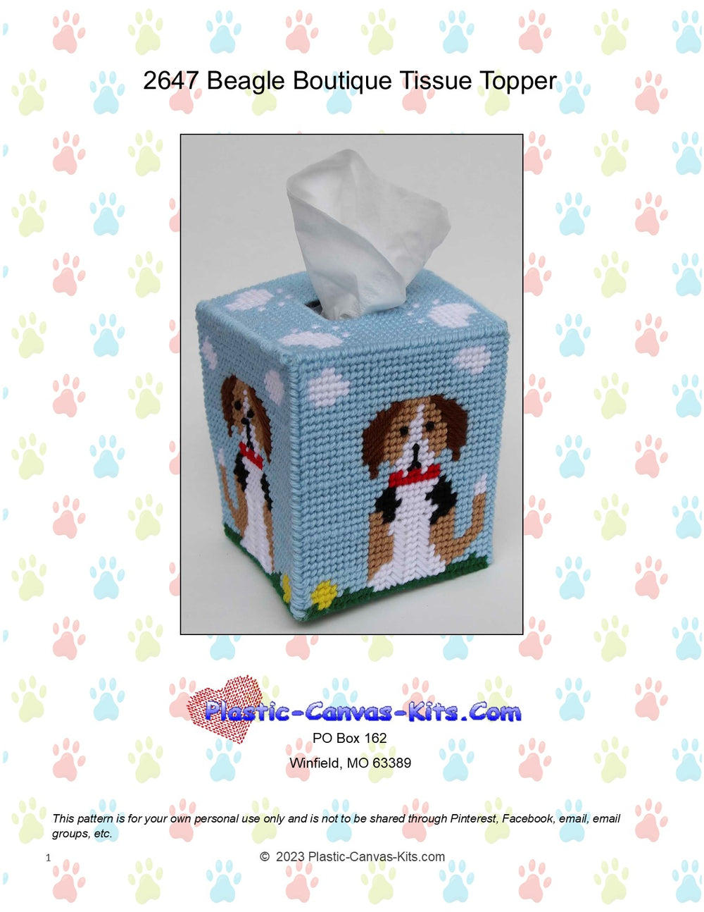 Beagle Boutique Tissue Topper