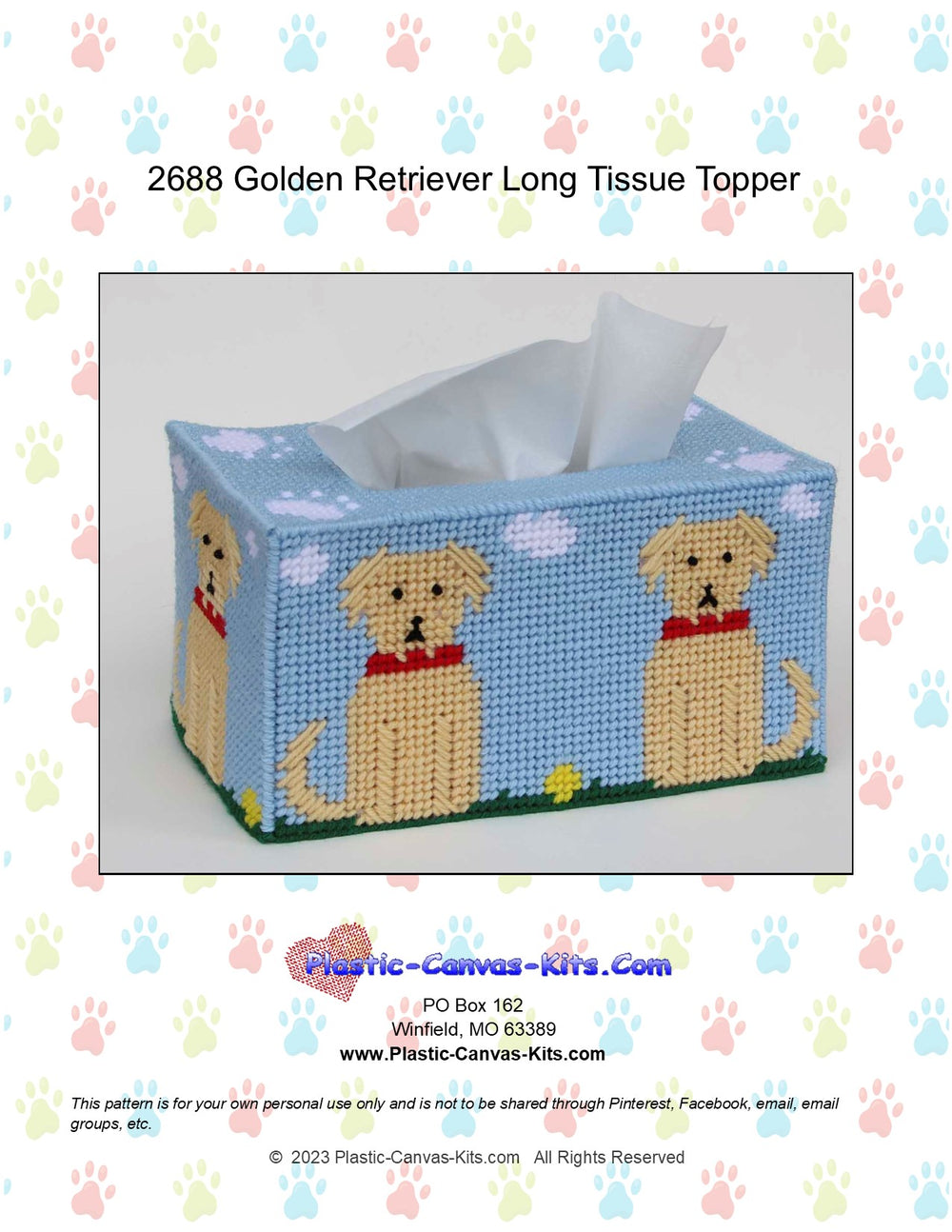 Golden Retriever Long Tissue Topper