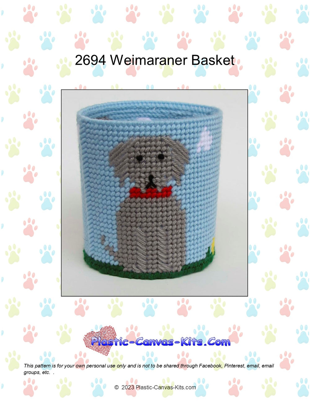 Weimaraner Basket