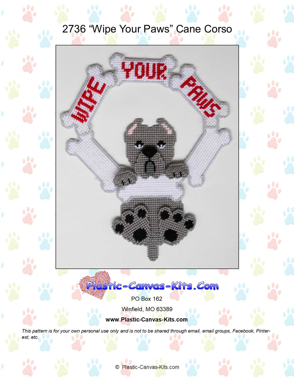 Cane Corso -Wipe Your Paws