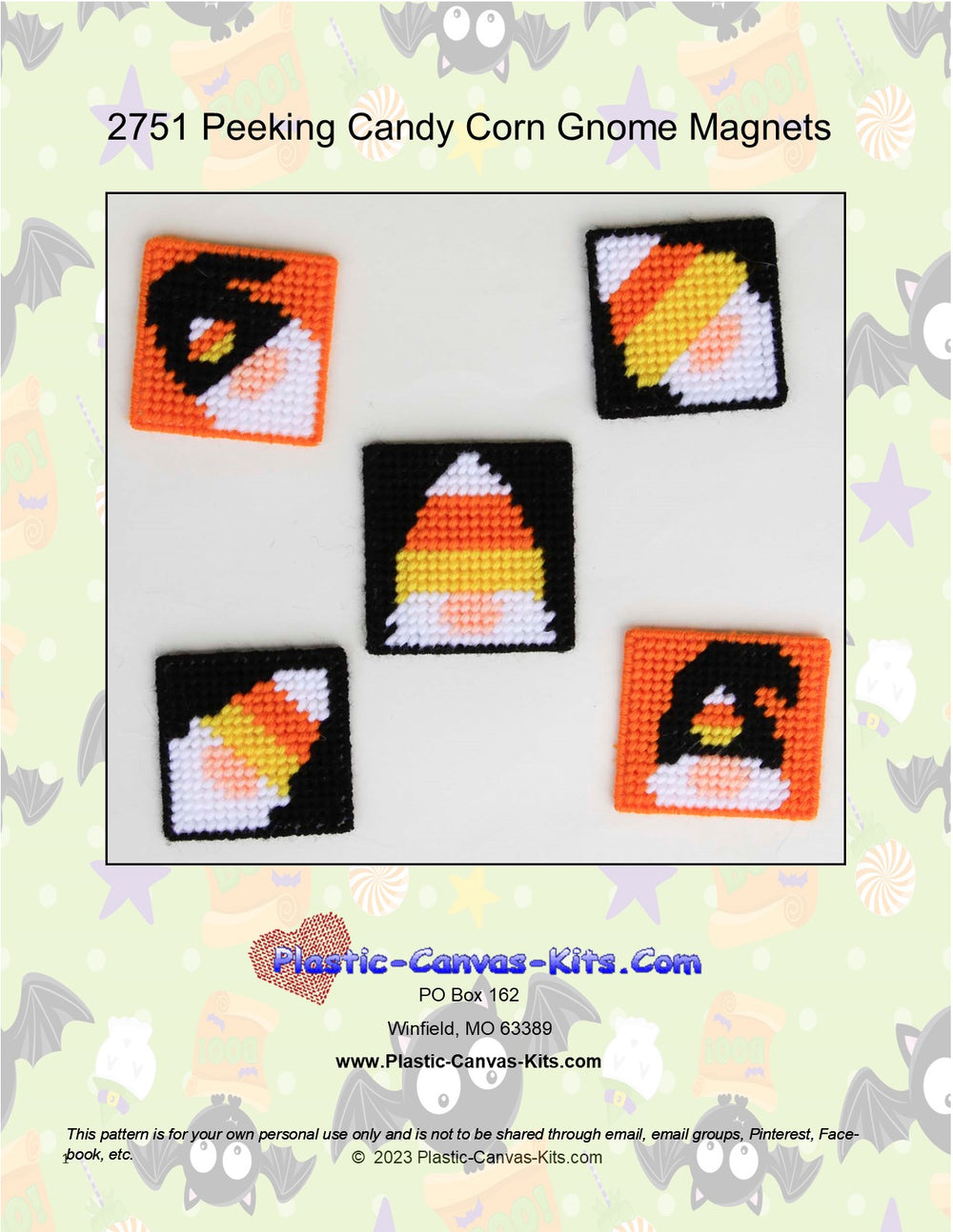 Peeking Candy Corn Gnome Magnets