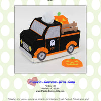 Halloween Truck Tissue Topper and Coaster Set