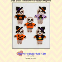 Sloths in Halloween Sweaters Magnets