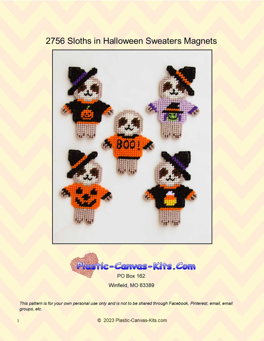 Sloths in Halloween Sweaters Magnets
