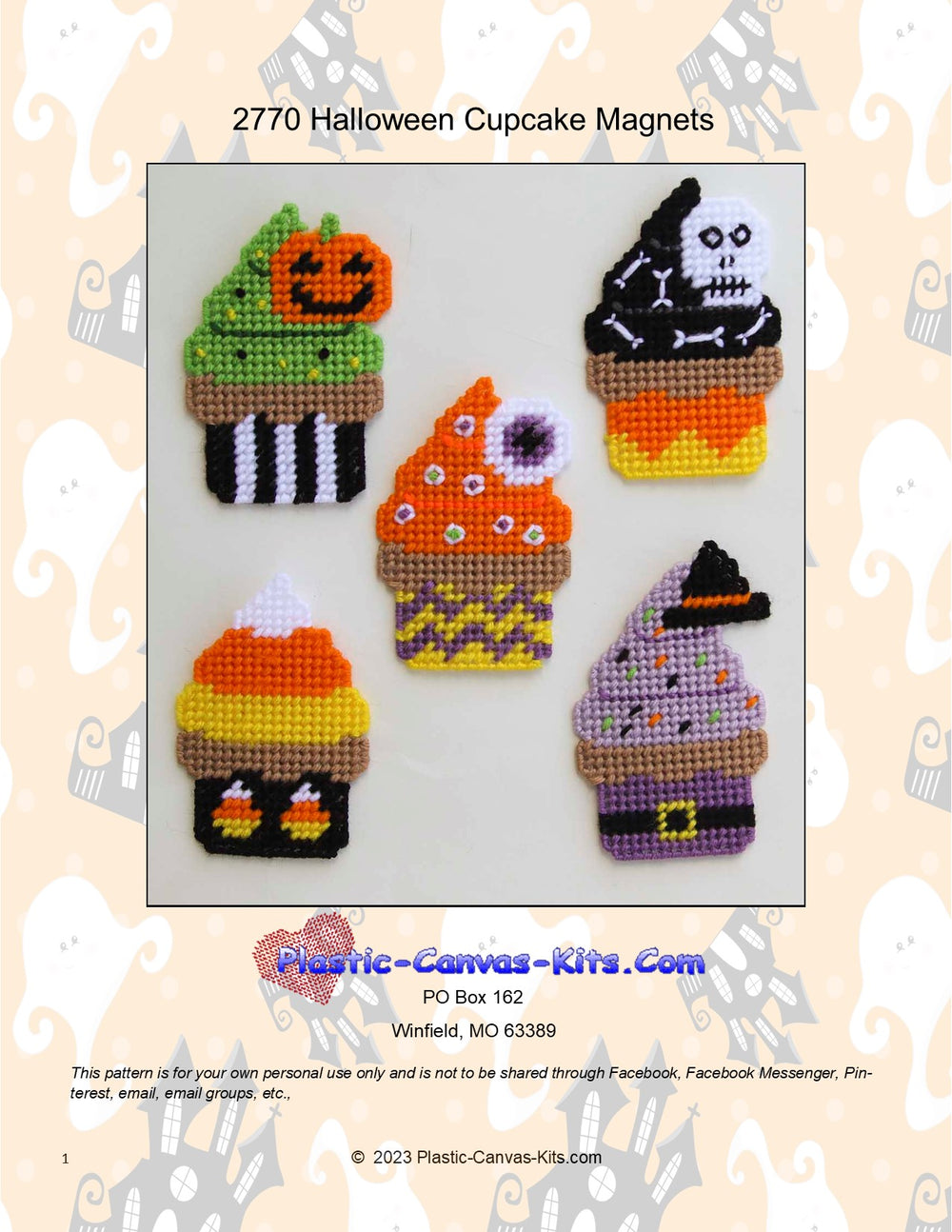 Halloween Cupcake Magnets