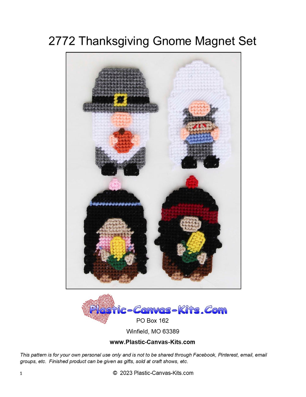 Thanksgiving Gnome Magnets