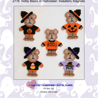 Teddy Bears in Halloween Sweaters Magnets