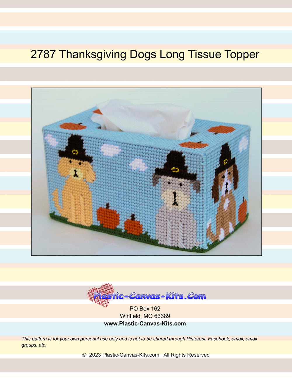 Thanksgiving Dogs Long Tissue Topper