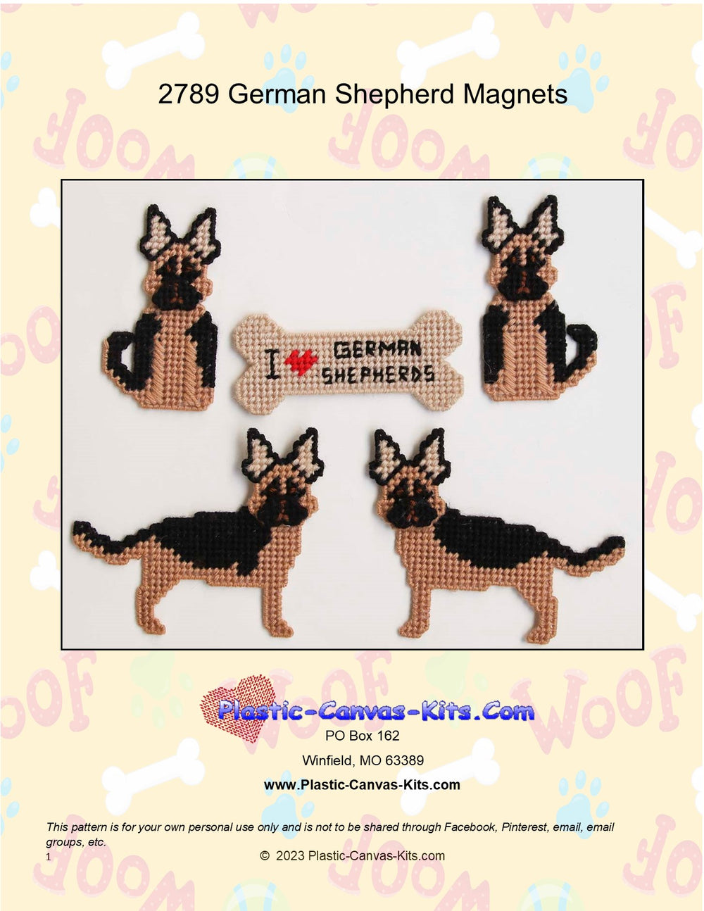 German Shepherd Magnet Set