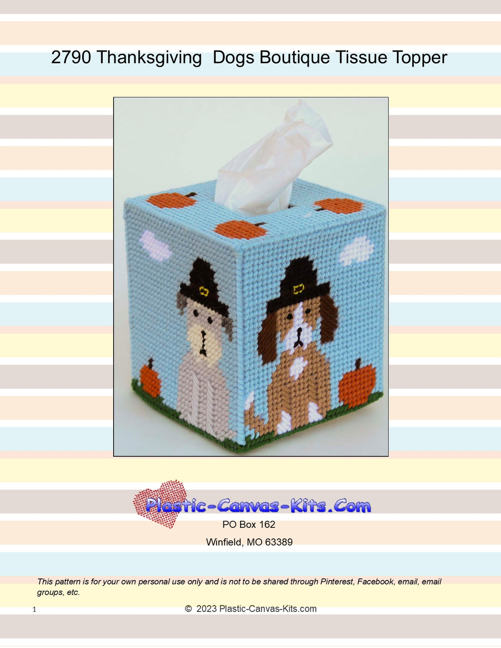 Thanksgiving Dogs Boutique Tissue Topper