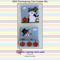 Thanksgiving Cats Coaster Set