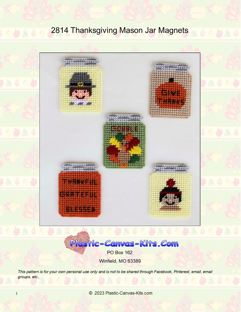 Thanksgiving Mason Jar Magnets