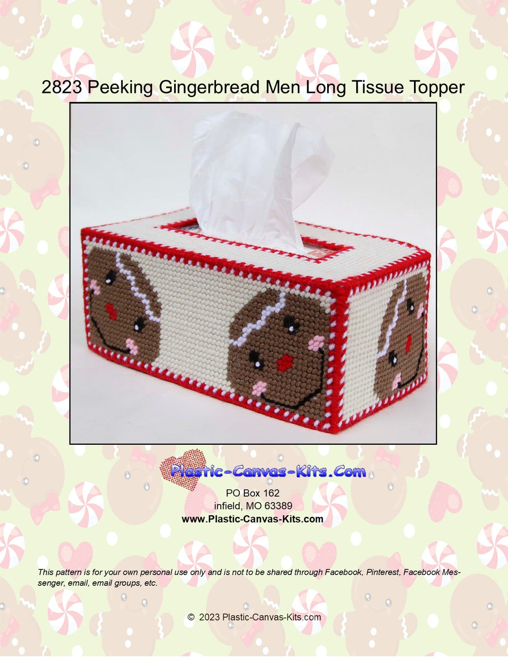 Peeking Gingerbread Men Long Tissue Topper