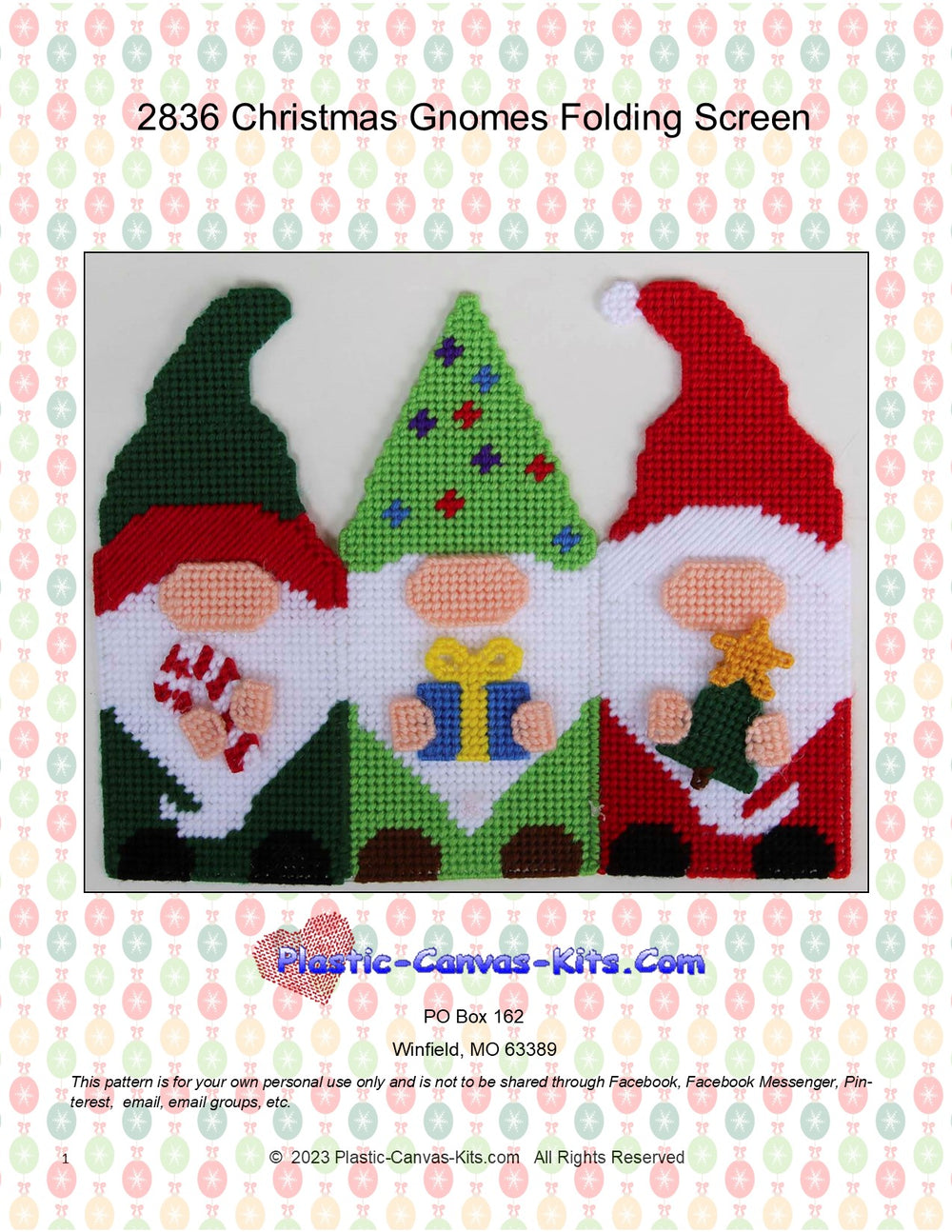 Christmas Gnomes Folding Screen
