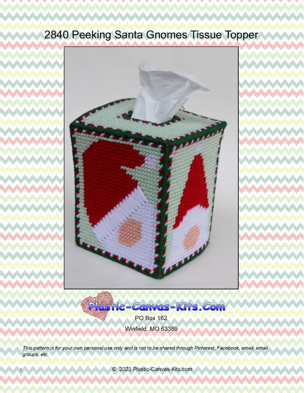 Peeking Santa Gnomes Boutique Tissue Topper