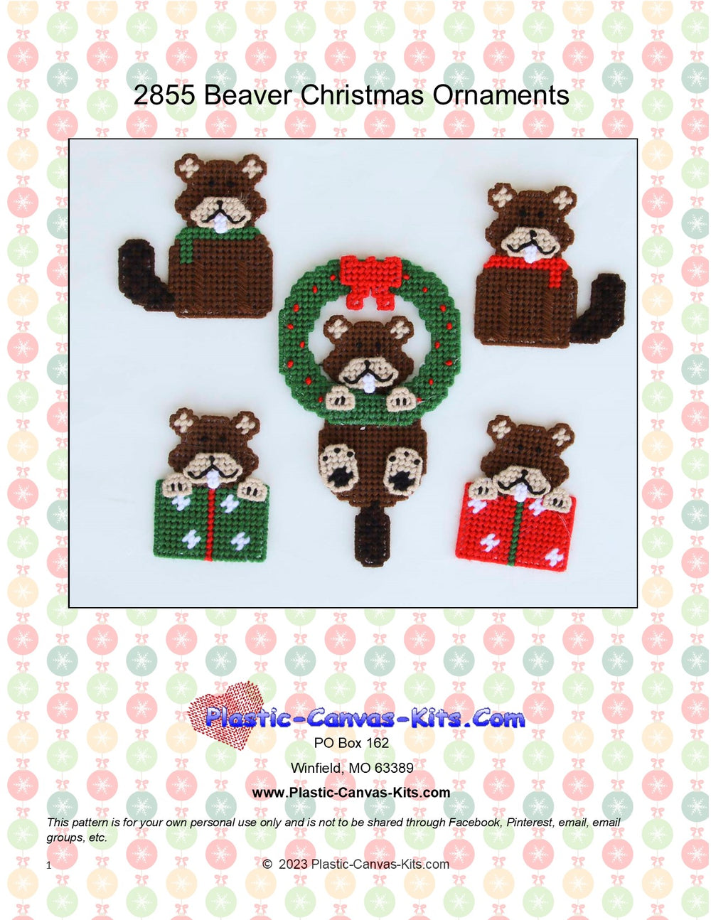 Beaver Christmas Ornaments