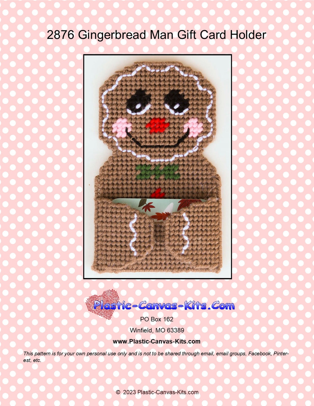 Gingerbread Man Gift Card Holder