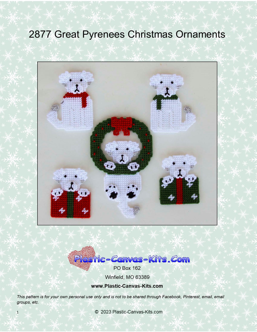 Great Pyrenees Christmas Ornaments