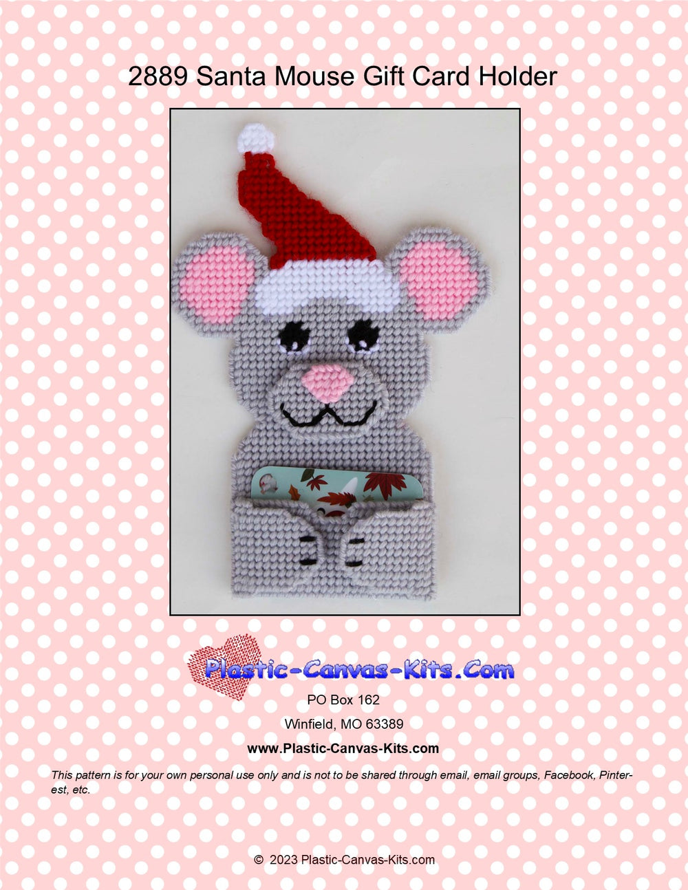Christmas Mouse Gift Card Holder