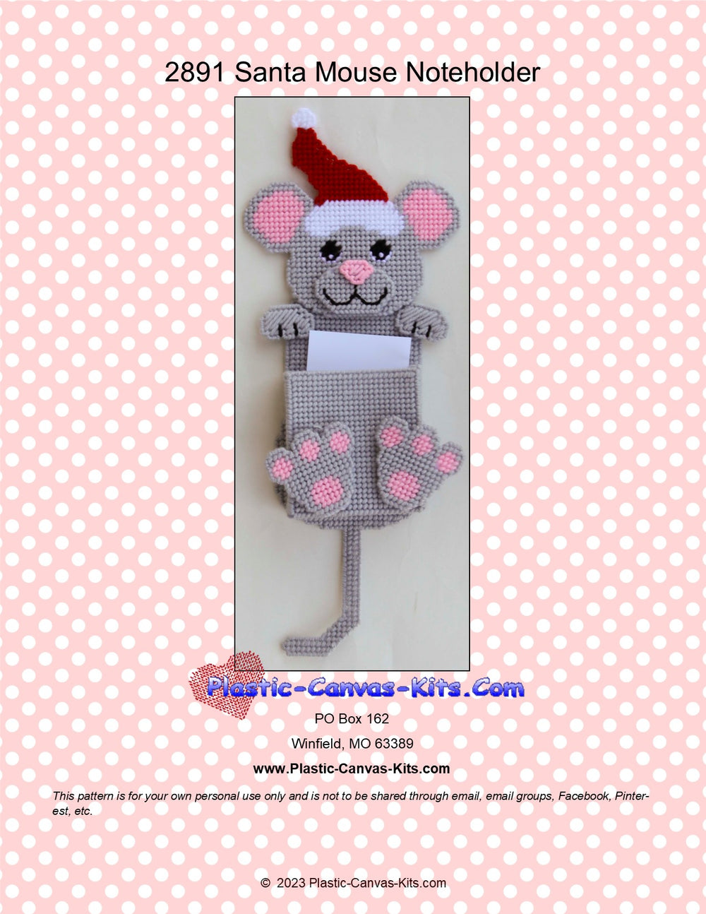 Santa Mouse Note Holder