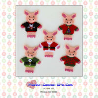 Pigs in Sweaters Christmas Ornaments