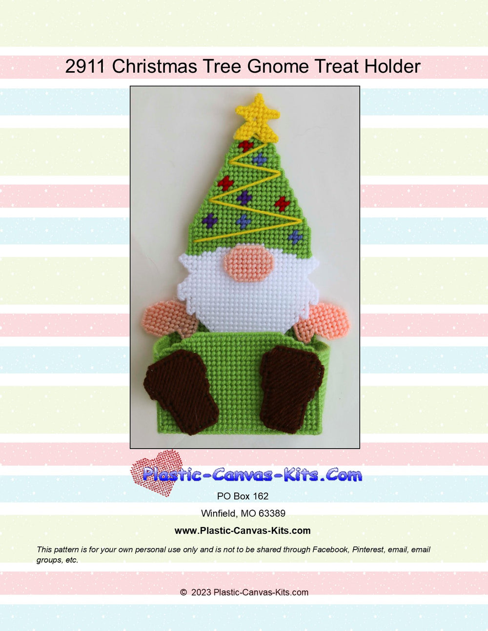 Christmas Tree Gnome Treat Holder