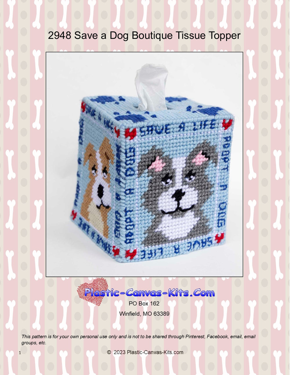 Save a Dog Boutique Tissue Topper