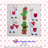Valentine's Day Llama and Cactus Magnets
