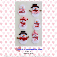 Valentine's Day Snowman Magnets