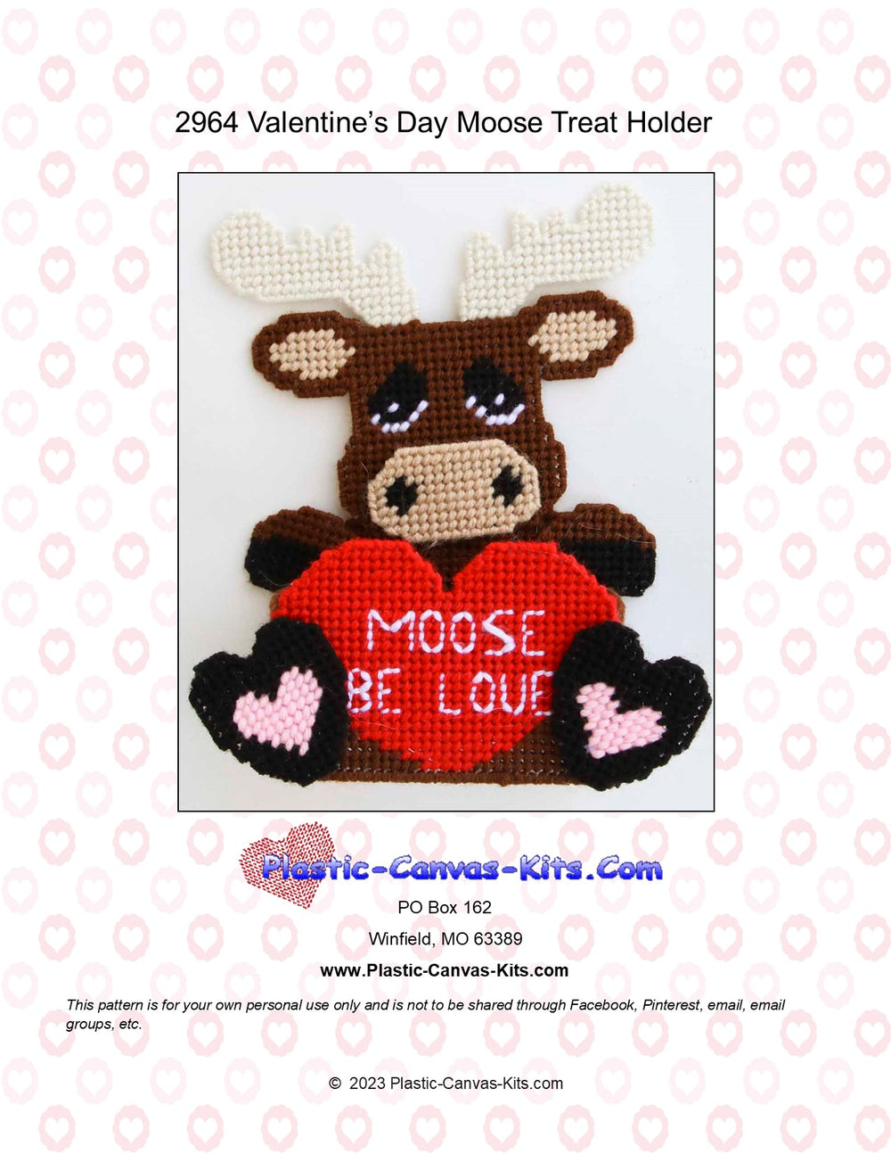 Valentine's Day Moose Treat Holder