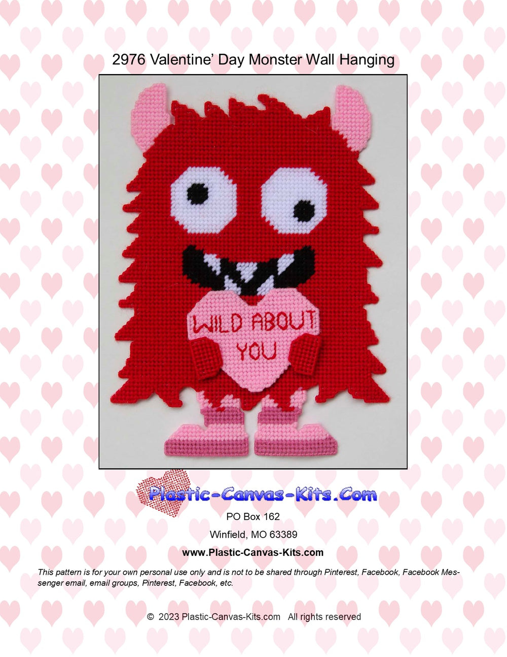 Valentine's Day Monster Wall Hanging