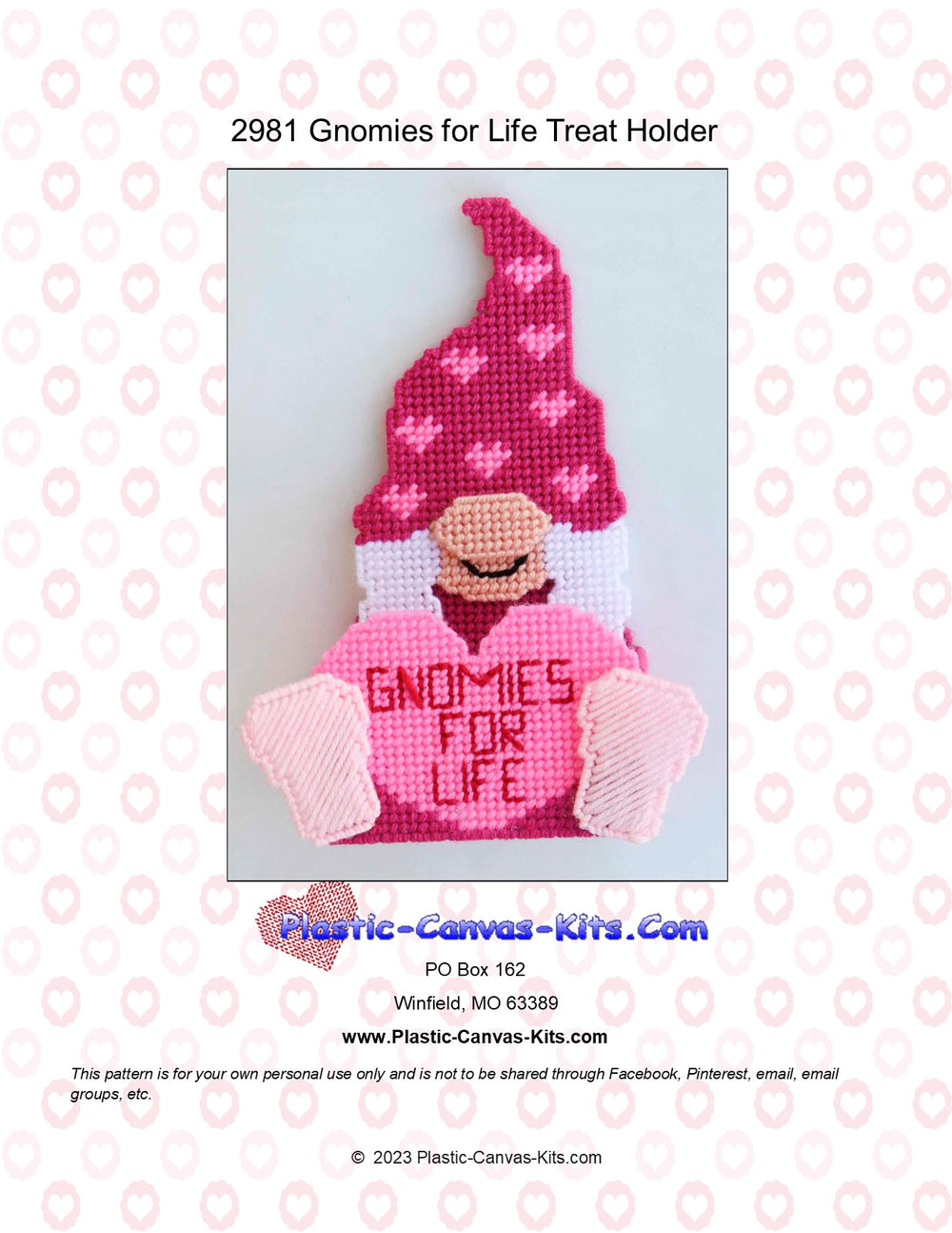 Gnomies for Life Valentine's Day Gnome Treat Holder