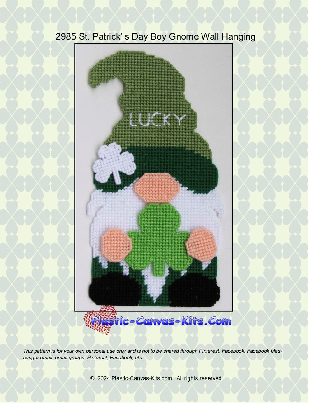 St. Patrick's Day Boy Gnome Wall Hanging