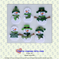 St. Patrick's Day Snowman Magnets