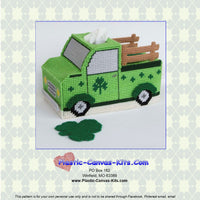 St. Patrick's Day Truck Tissue Topper and Coaster Set