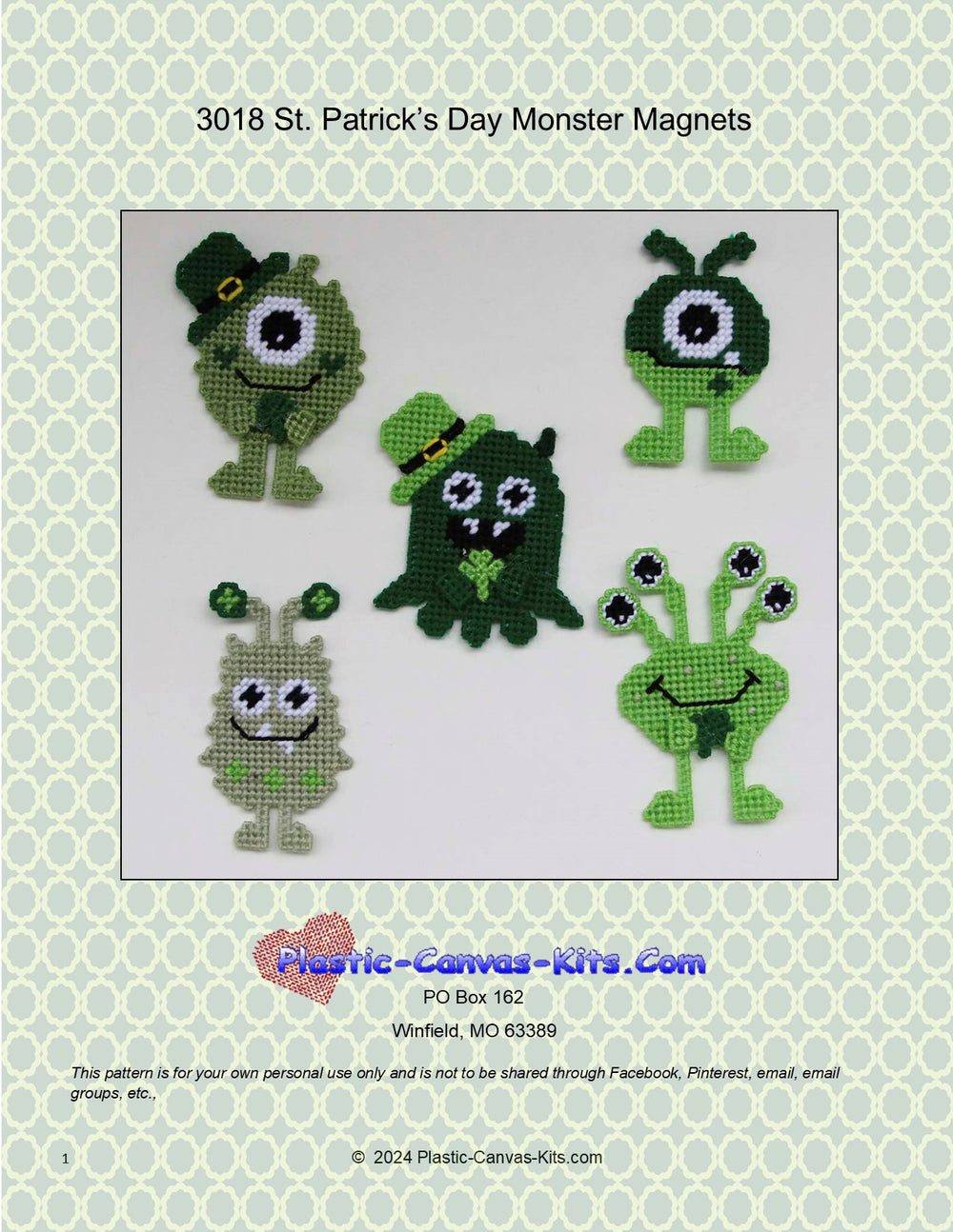 St. Patrick's Day Monster Magnets