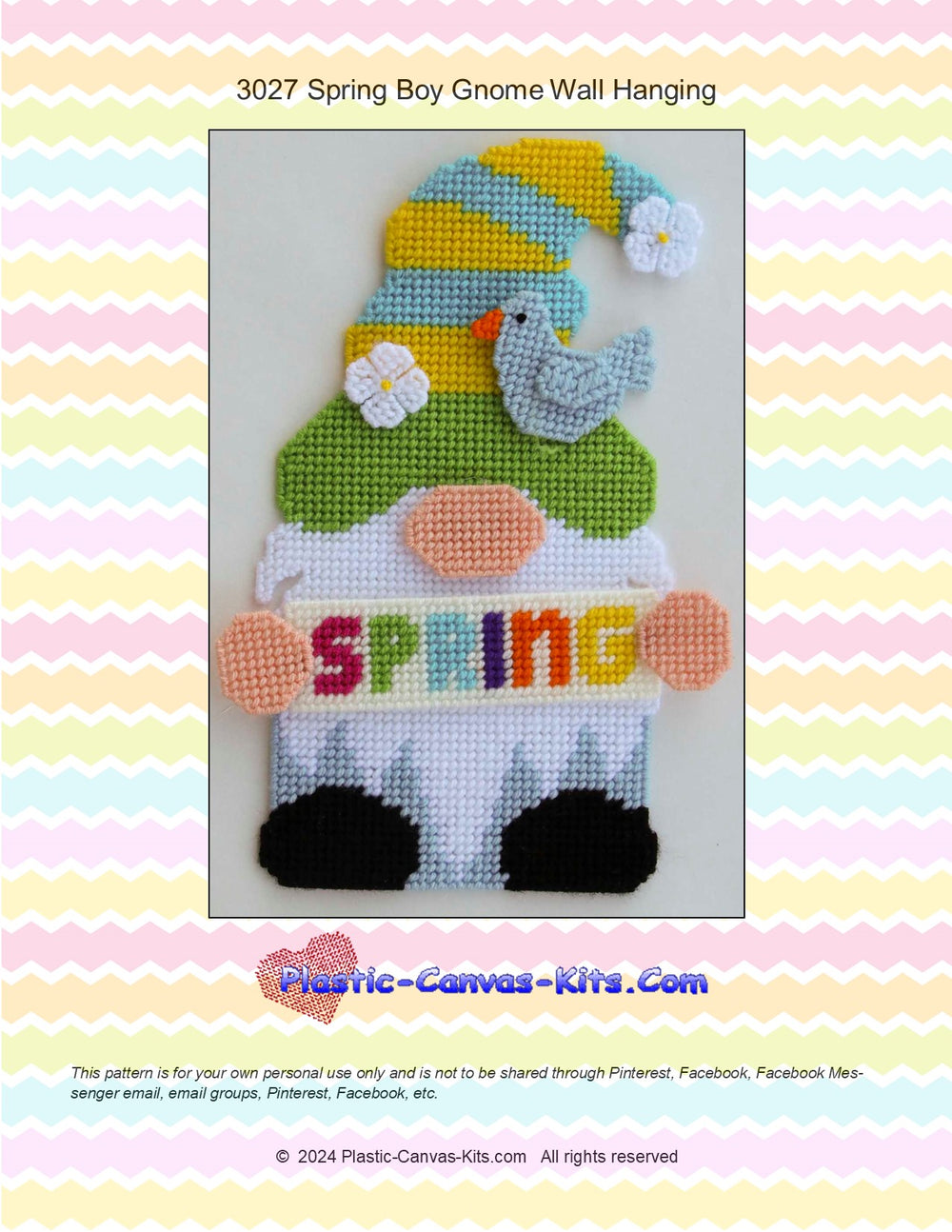 Spring Boy Gnome  Wall Hanging