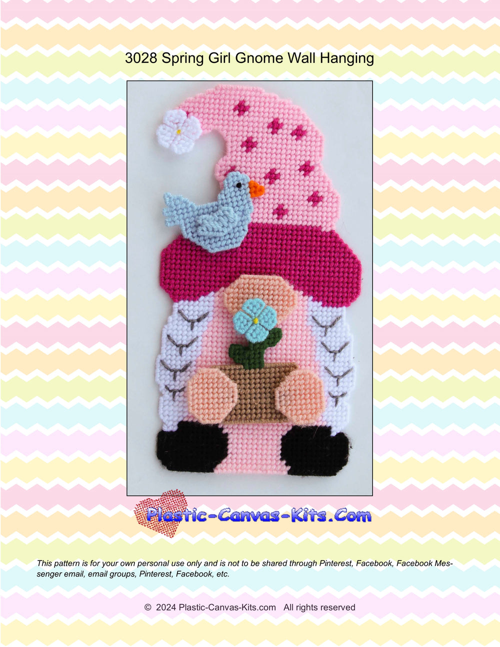 Spring Girl Gnome Wall Hanging