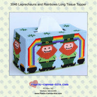 Leprechaun and Rainbow Long Tissue Topper