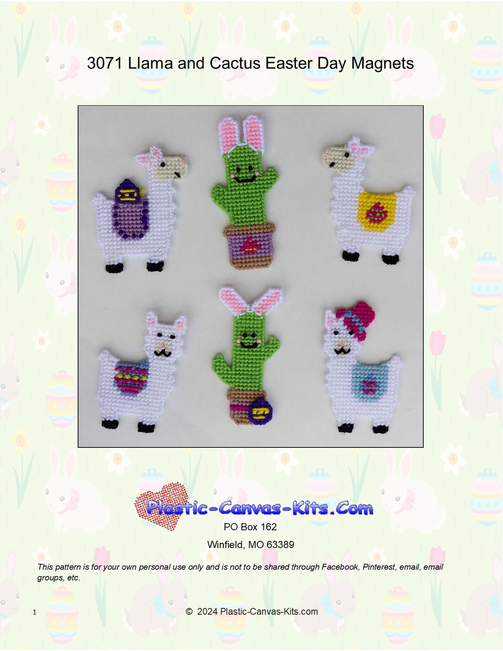 Easter Llama and Cactus Magnets