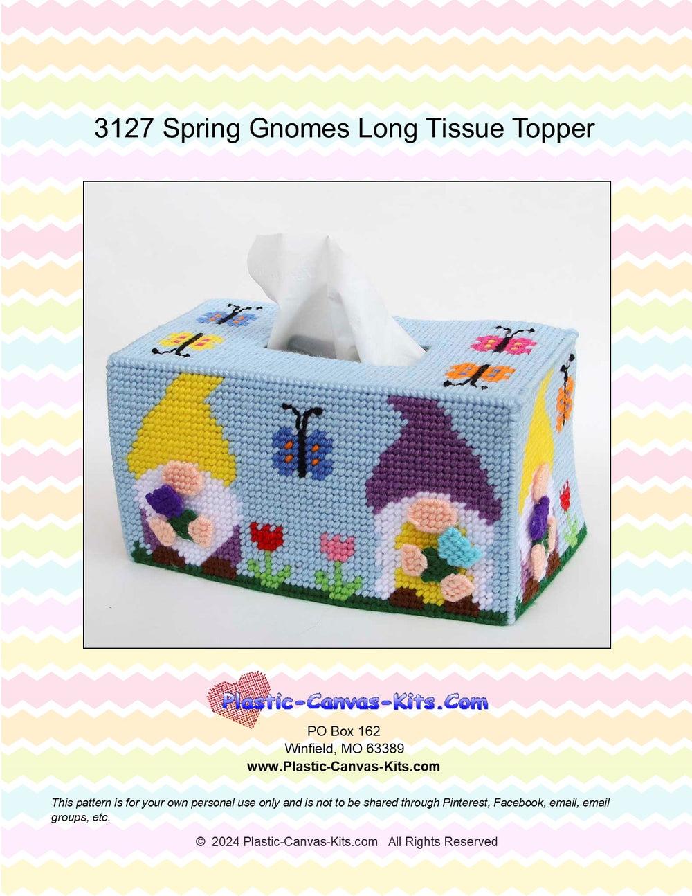 Spring Gnomes Long Tissue Topper