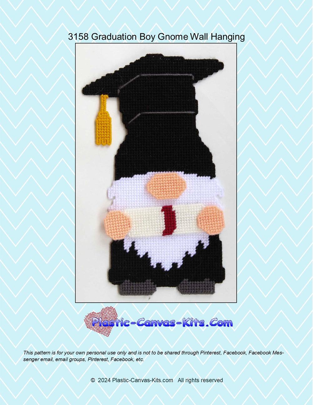 Graduation Boy Gnome Wall Hanging