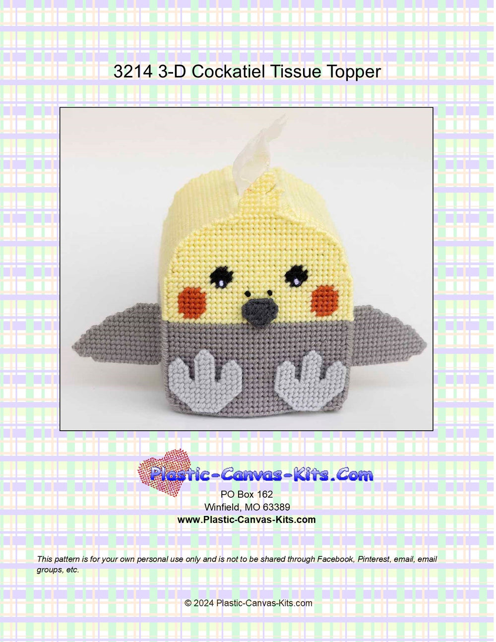 Cockatiel Tissue Topper