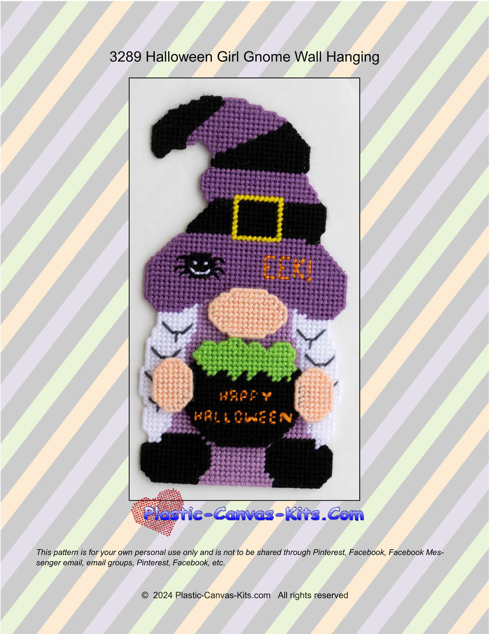 Halloween Girl Gnome Wall Hanging