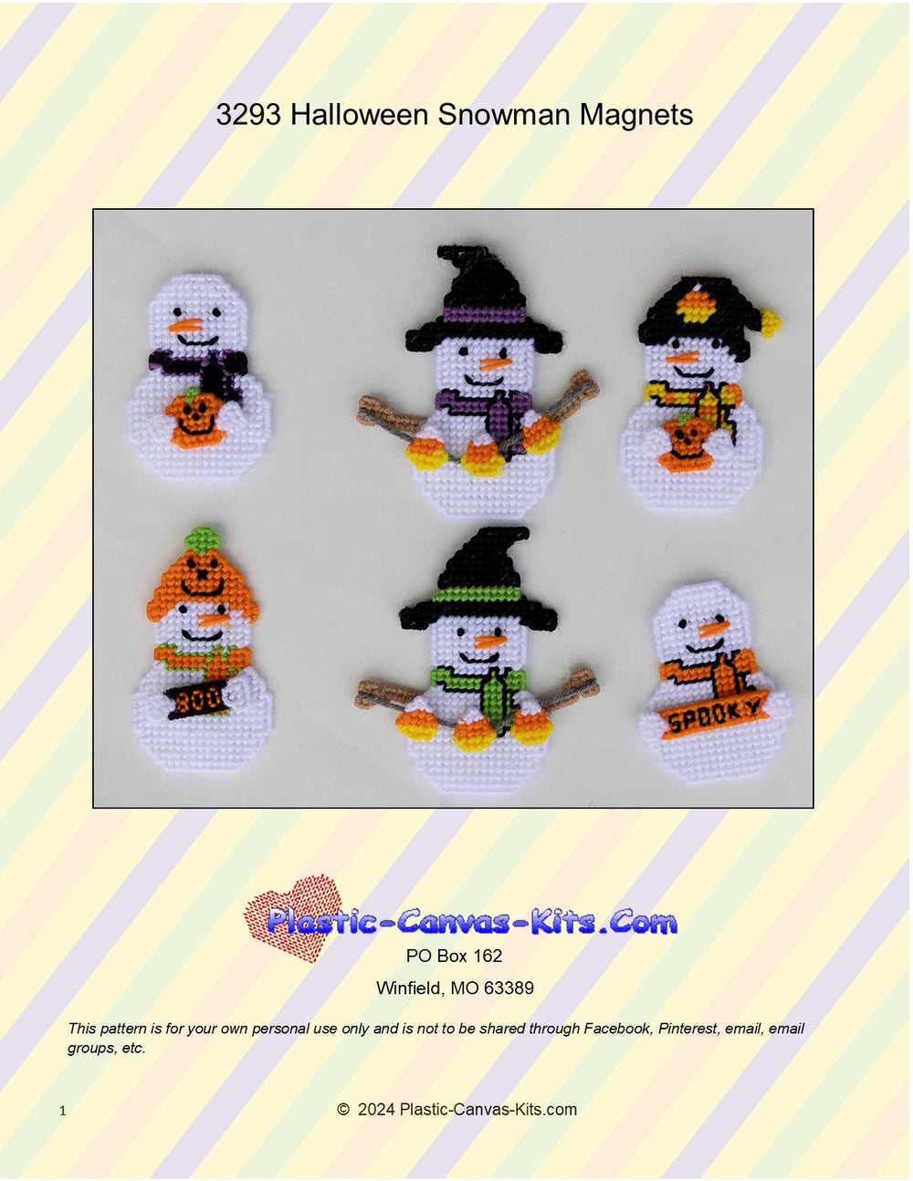 Halloween Snowman Magnets