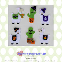 Halloween Llama and Cactus Magnets